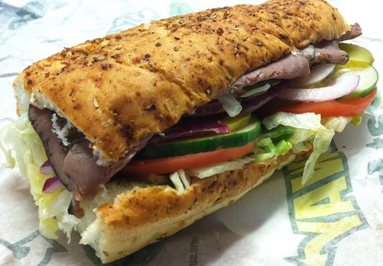 The Subway Roast Beef Sandwich Ingredients, Price Calories and