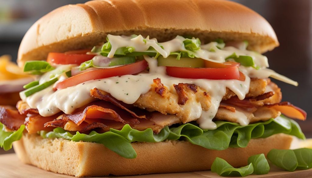 Subway Chicken & Bacon Ranch Sandwich