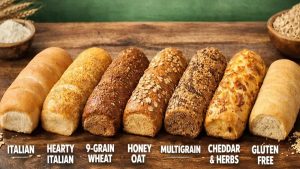 Subway Breads options choices list